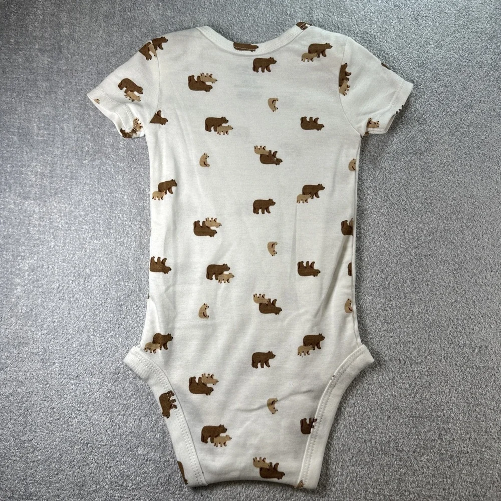 Carter's Fleece Bear Hoodie Jacket 3-6 Month‎ & Bodysuit - New Baby Infant